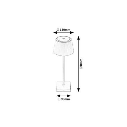 Lampă LED reîncărcabilă dimabilă de masă Rabalux LED/4W/3,7V 1800 mAh 3000-5000K IP44 argintiu