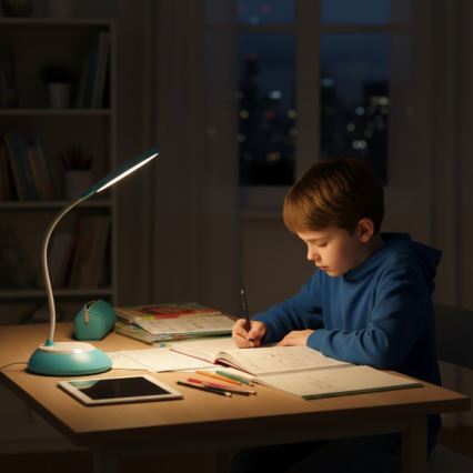 Lampă LED reîncărcabilă dimabilă de masă VISUA LED/5W/5V 3000-5000K 1200 mAh albastru