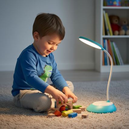 Lampă LED reîncărcabilă dimabilă de masă VISUA LED/5W/5V 3000-5000K 1200 mAh albastru