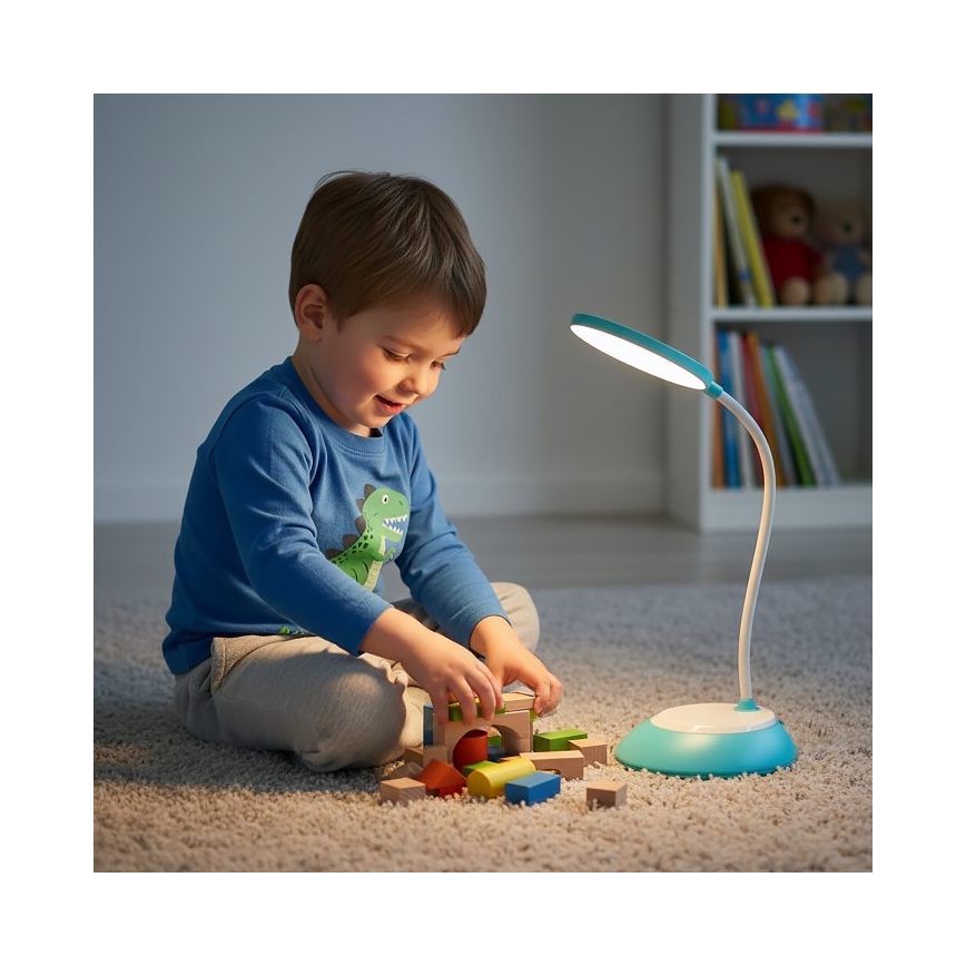 Lampă LED reîncărcabilă dimabilă de masă VISUA LED/5W/5V 3000-5000K 1200 mAh albastru