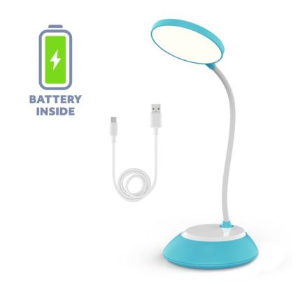 Lampă LED reîncărcabilă dimabilă de masă VISUA LED/5W/5V 3000-5000K 1200 mAh albastru