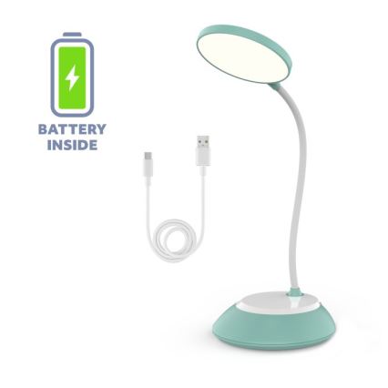 Lampă LED reîncărcabilă dimabilă de masă VISUA LED/5W/5V 3000-5000K 1200 mAh albastru