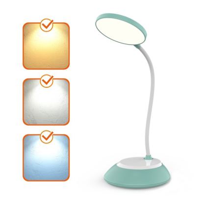 Lampă LED reîncărcabilă dimabilă de masă VISUA LED/5W/5V 3000-5000K 1200 mAh albastru