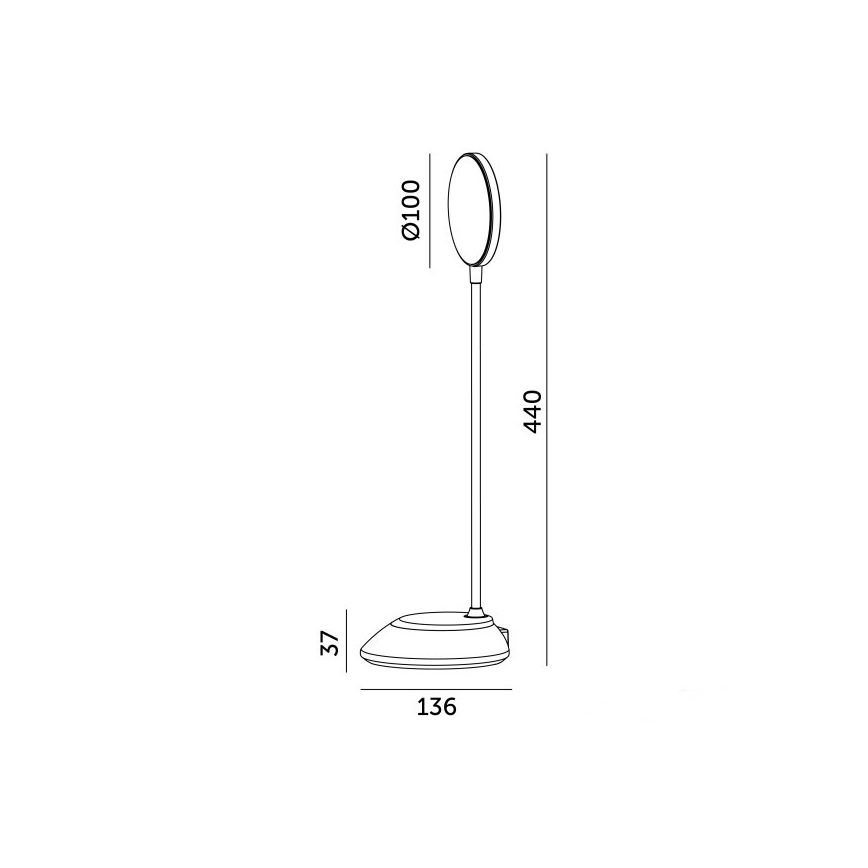 Lampă LED reîncărcabilă dimabilă de masă VISUA LED/5W/5V 3000-5000K 1200 mAh albastru