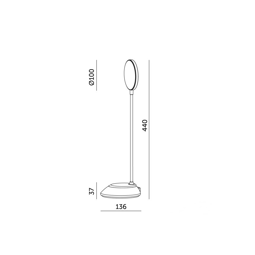 Lampă LED reîncărcabilă dimabilă de masă VISUA LED/5W/5V 3000-5000K 1200 mAh roz