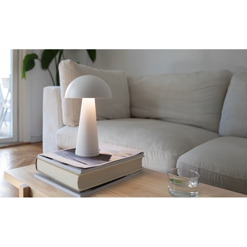 Lampă LED reîncărcabilă dimabilă Markslöjd 108656 FUNGI LED/1,5W/5V IP44 alb
