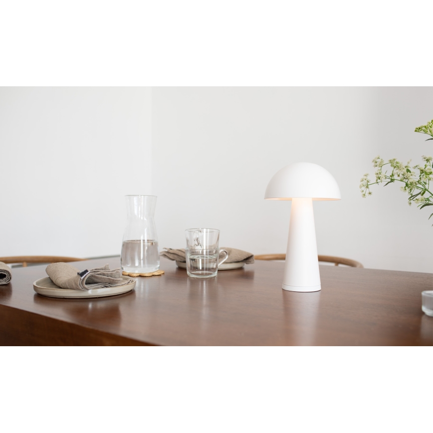 Lampă LED reîncărcabilă dimabilă Markslöjd 108656 FUNGI LED/1,5W/5V IP44 alb