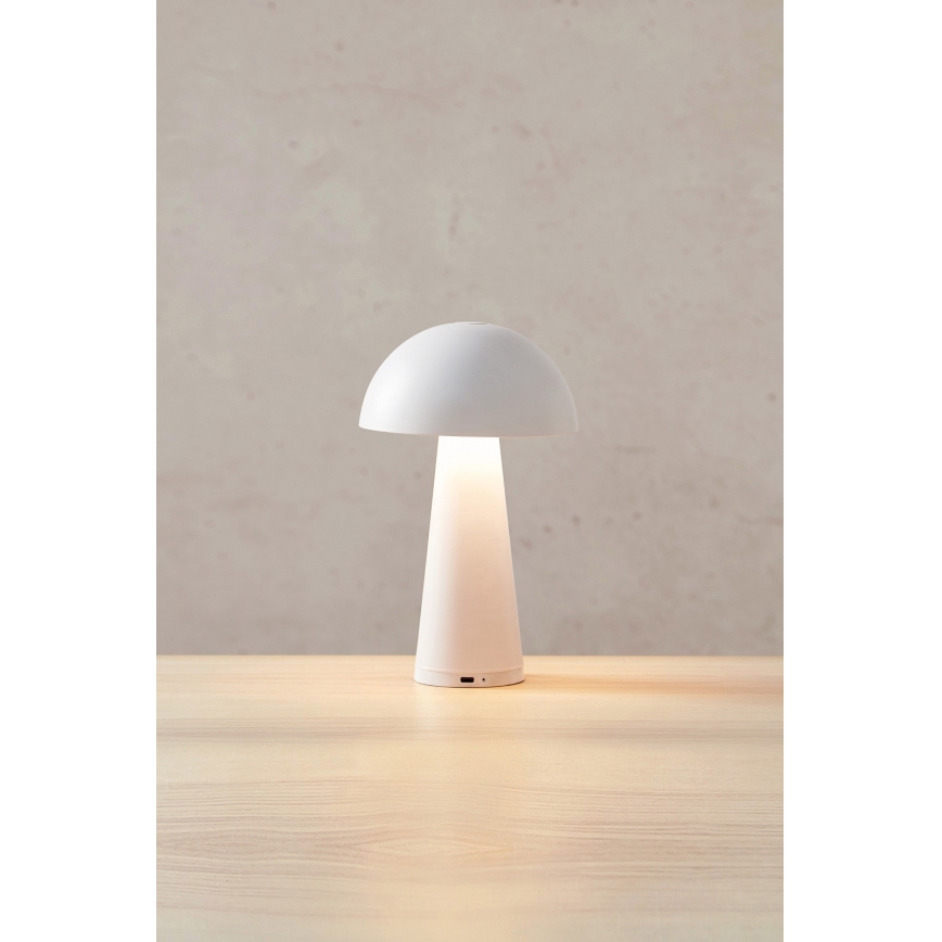 Lampă LED reîncărcabilă dimabilă Markslöjd 108656 FUNGI LED/1,5W/5V IP44 alb