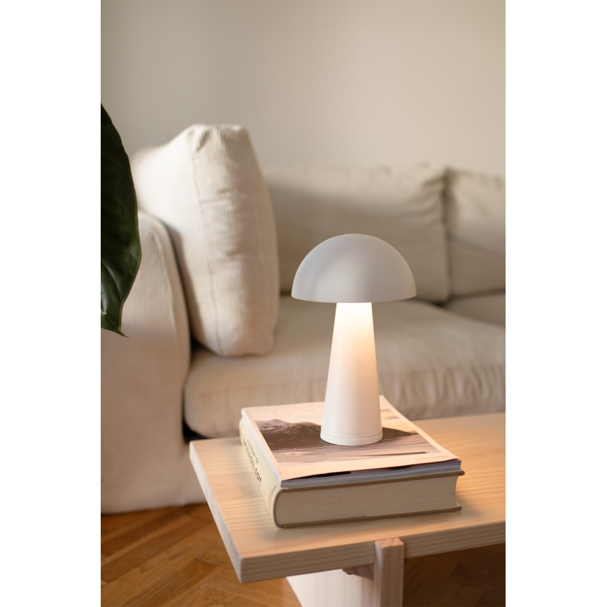 Lampă LED reîncărcabilă dimabilă Markslöjd 108656 FUNGI LED/1,5W/5V IP44 alb