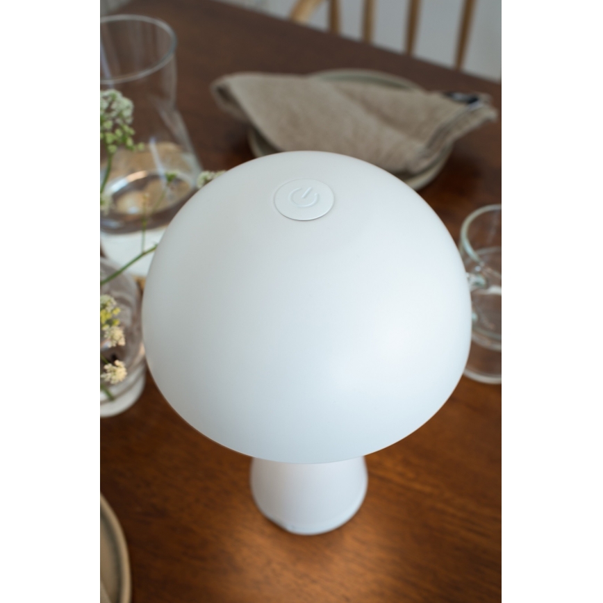 Lampă LED reîncărcabilă dimabilă Markslöjd 108656 FUNGI LED/1,5W/5V IP44 alb