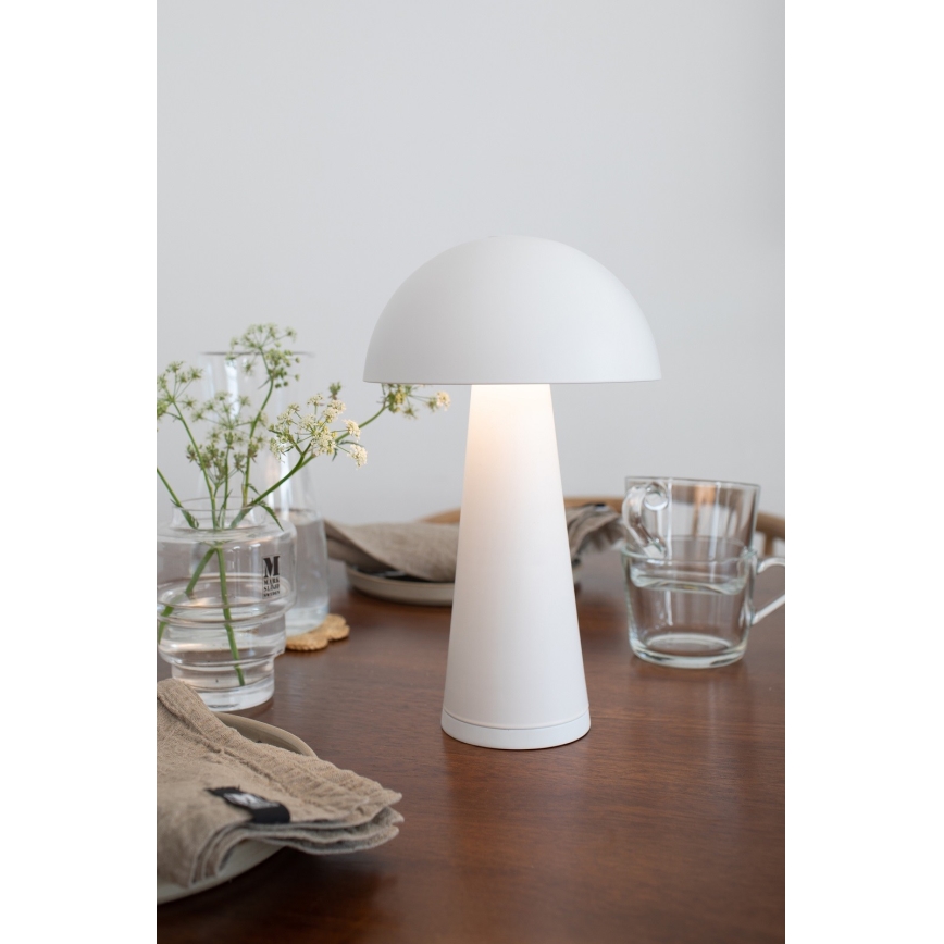 Lampă LED reîncărcabilă dimabilă Markslöjd 108656 FUNGI LED/1,5W/5V IP44 alb