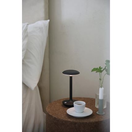 Lampă LED reîncărcabilă dimabilă de masă de exterior Markslöjd 108918 PETIT LED/2W/1800 mAh 2200/2700/3000K IP44 negru