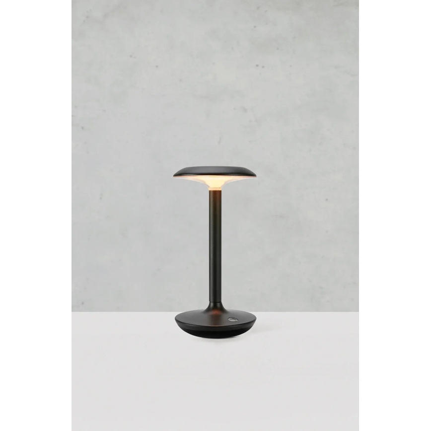 Lampă LED reîncărcabilă dimabilă de masă de exterior Markslöjd 108918 PETIT LED/2W/1800 mAh 2200/2700/3000K IP44 negru