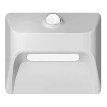 Lampă LED reîncărcabilă pentru scări cu senzor de mișcare și de amurg STEP LIGHT LED/0,3W/3,7V 2200 mAh IP53 albă