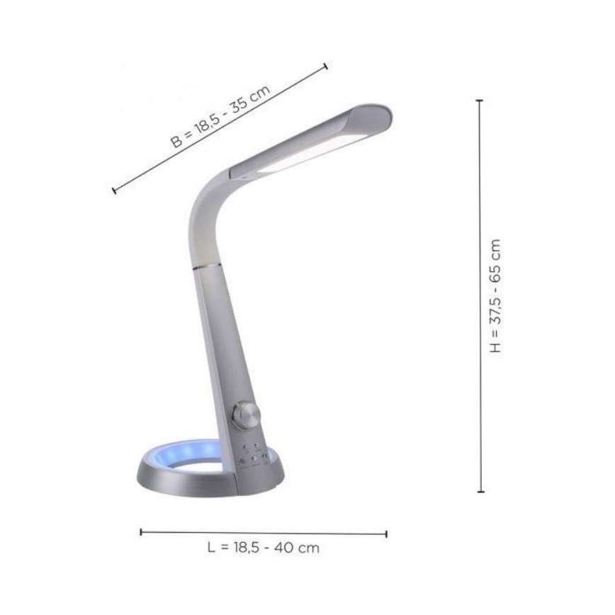 Lampă LED RGB de masă dimabilă BILL LED/5,7W/230V 3000-6500K USB + LED/1,6W crom mat Paul Neuhaus 4591-95