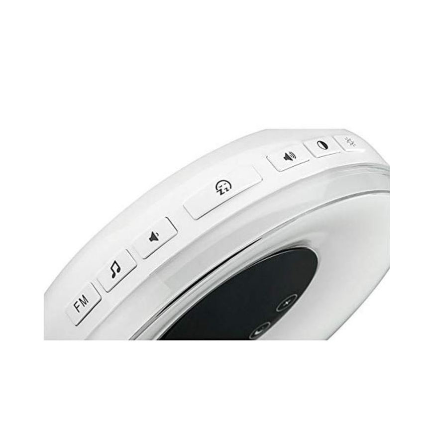 Lampă LED RGB de veghe cu ceas deșteptător și radio FM LED/5W/5V Grundig
