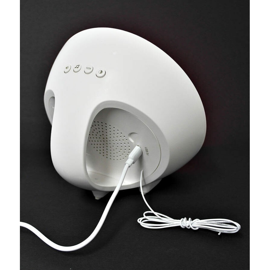 Lampă LED RGB de veghe dimabilă cu ceas deșteptător și radio FM LED/5V/3xAAA Grundig