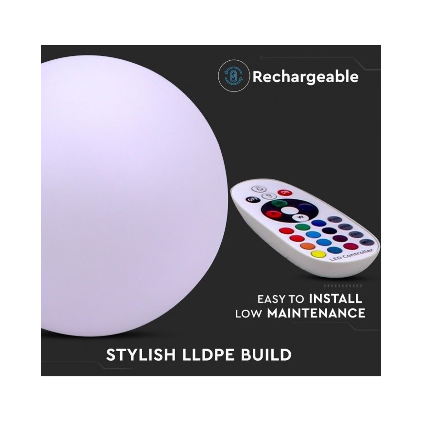 Lampă LED RGB dimabilă de exterior LED/1W/230V 30cm IP67