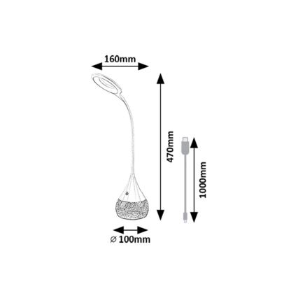 Lampă LED RGB dimabilă de masă Rabalux LED/4W/230V alb