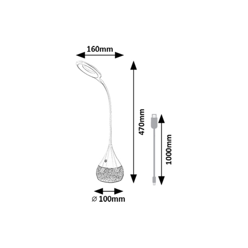 Lampă LED RGB dimabilă de masă Rabalux LED/4W/230V alb