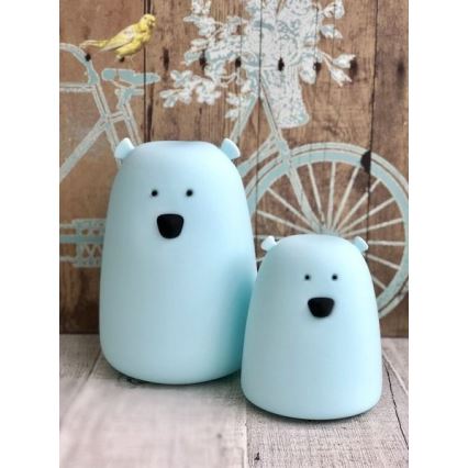 Lampă LED RGB pentru copii, tactilă, model URSULEȚ LED/0,8W/5V alb + USB