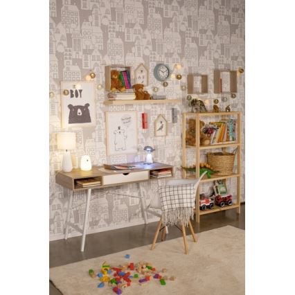 Lampă LED RGB pentru copii, tactilă, model URSULEȚ LED/0,8W/5V alb + USB