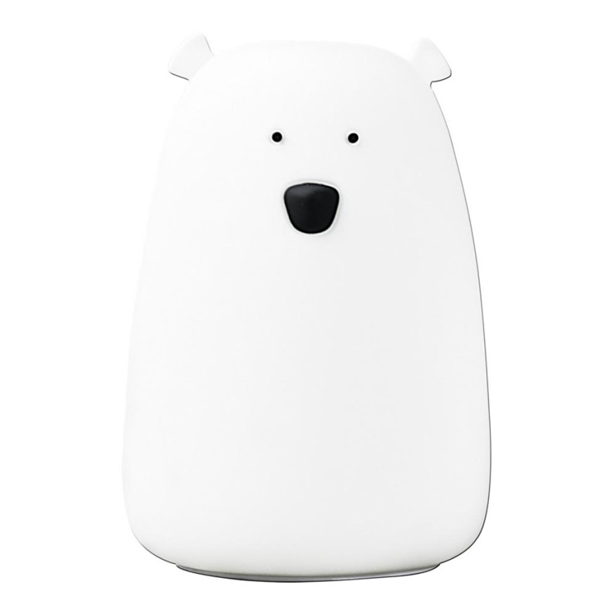 Lampă LED RGB pentru copii, tactilă, model URSULEȚ LED/0,8W/5V alb + USB