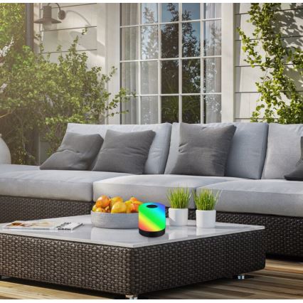 Lampă LED RGB reîncărcabilă de masă de exterior Briloner 7462015 LED/1,5W/5V IP44 negru