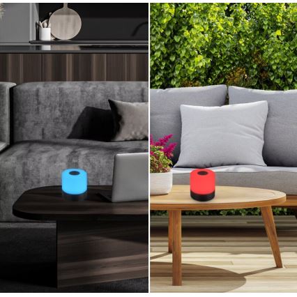 Lampă LED RGB reîncărcabilă de masă de exterior Briloner 7462015 LED/1,5W/5V IP44 negru