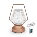Lampă LED RGB reîncărcabilă dimabilă de masă Aigostar LED/1W/5V 1800mAh 20 cm + telecomandă