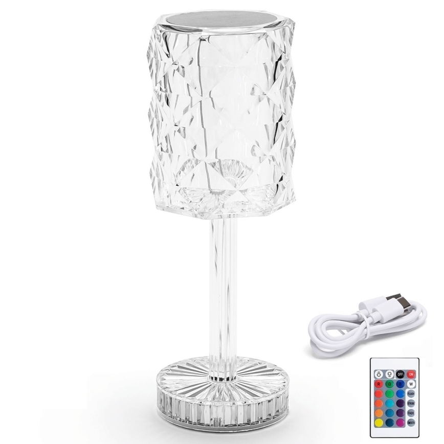 Lampă LED RGB reîncărcabilă dimabilă de masă Aigostar LED/1W/5V 1800mAh 26 cm + telecomandă