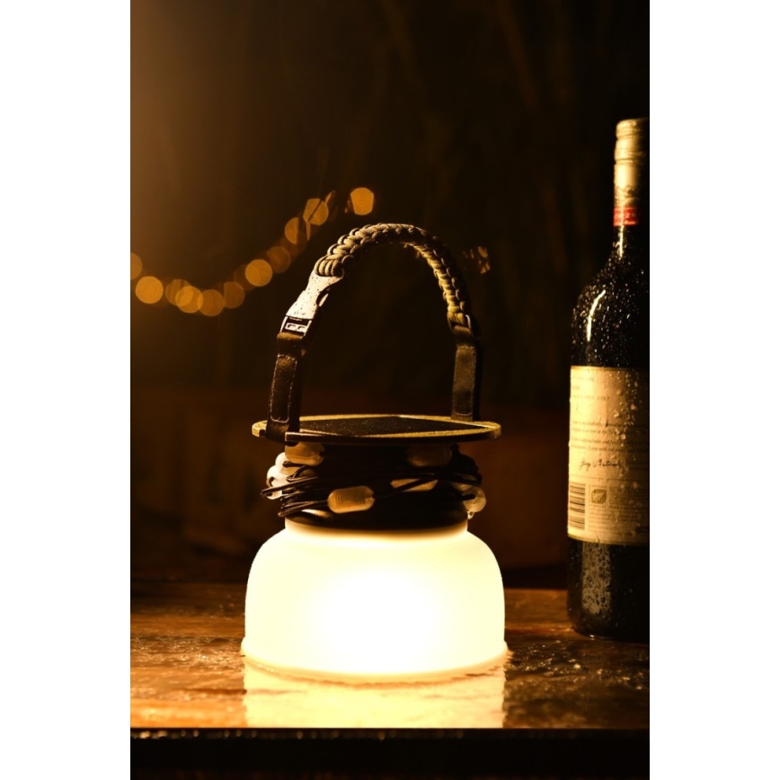 Lampă LED RGB solară portabilă reîncărcabilă cu bandă LED/10W/5V 3600 mAh IP65 3600 mAh