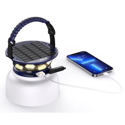Lampă LED RGB solară portabilă reîncărcabilă cu bandă LED/10W/5V 3600 mAh IP65 3600 mAh