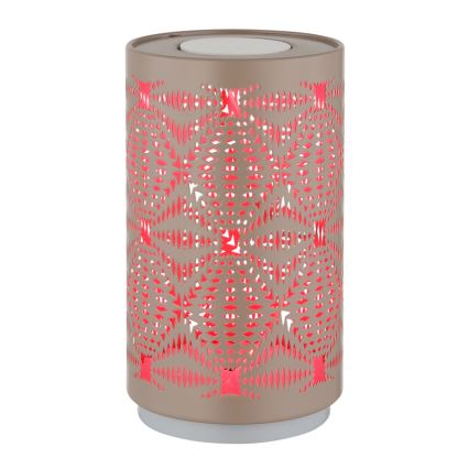 Lampă LED RGB tactilă reîncărcabilă de masă Globo LED/1W/5V 500 mAh maro