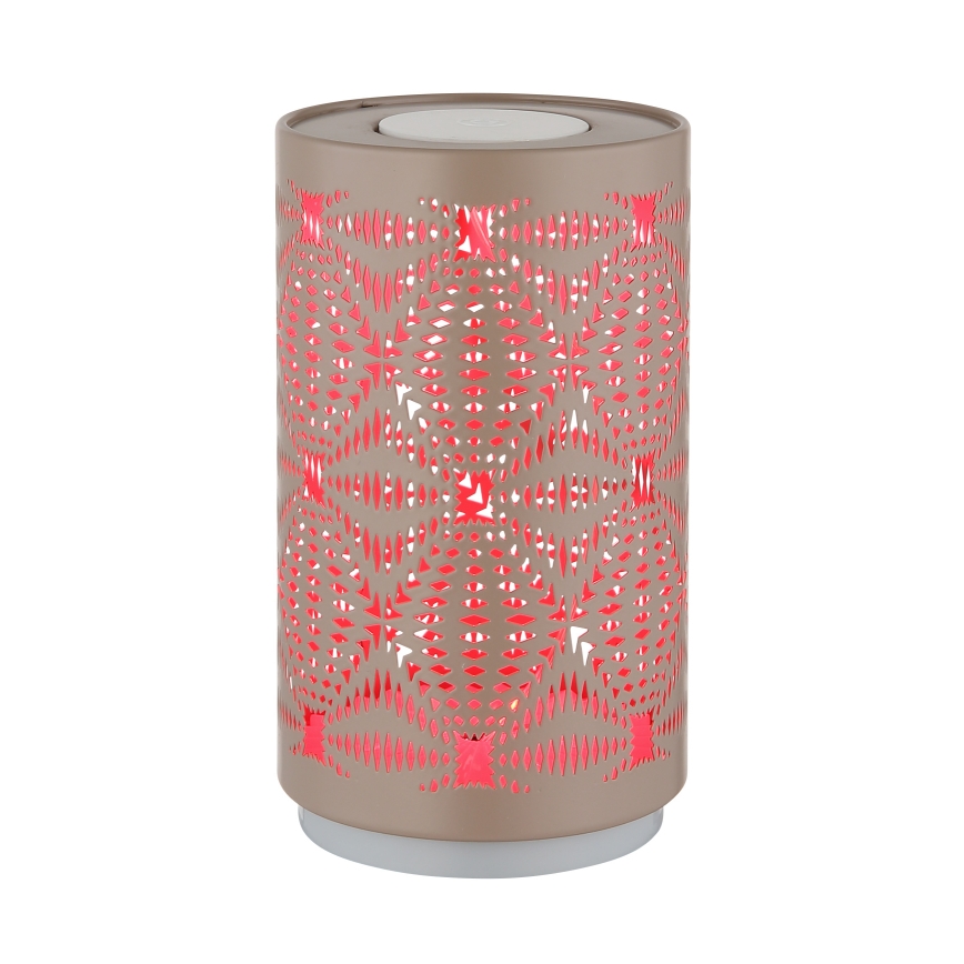 Lampă LED RGB tactilă reîncărcabilă de masă Globo LED/1W/5V 500 mAh maro