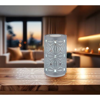 Lampă LED RGB tactilă reîncărcabilă de masă Globo LED/1W/5V 500 mAh gri