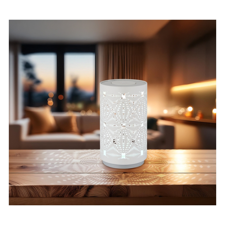 Lampă LED RGB tactilă reîncărcabilă de masă Globo LED/1W/5V 500 mAh alb