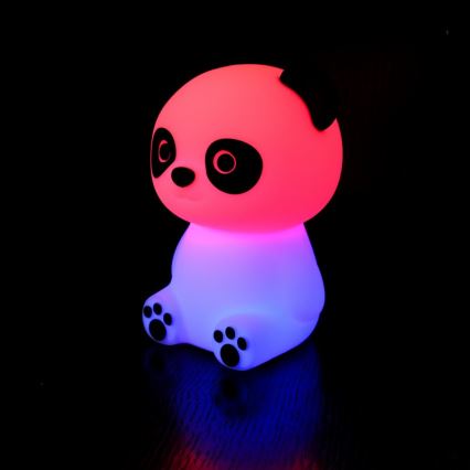Lampă LED RGB tactilă reîncărcabilă dimabilă pentru copii MegaLight PADDY PANDA LED/5V