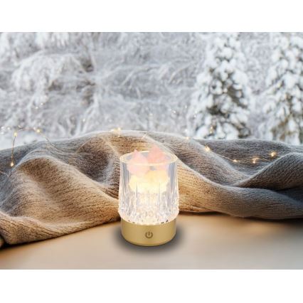 Lampă LED tactilă dimabilă de masă Globo LED/1W/5V 3000K 1200 mAh auriu