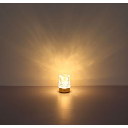 Lampă LED tactilă dimabilă de masă Globo LED/1W/5V 3000K 1200 mAh auriu
