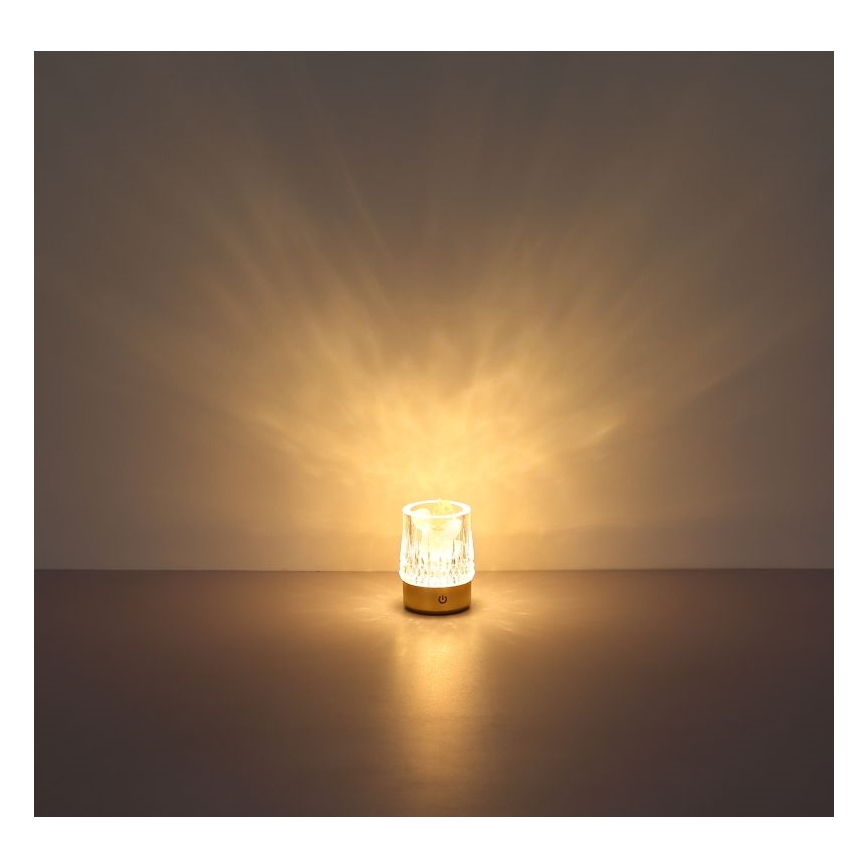 Lampă LED tactilă dimabilă de masă Globo LED/1W/5V 3000K 1200 mAh auriu