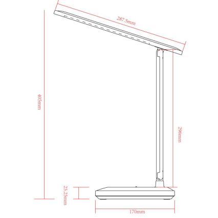 Lampă LED tactilă reîncărcabilă dimabilă de masă LED/3W/5V 2800/4000/6500K 1800 mAh alb
