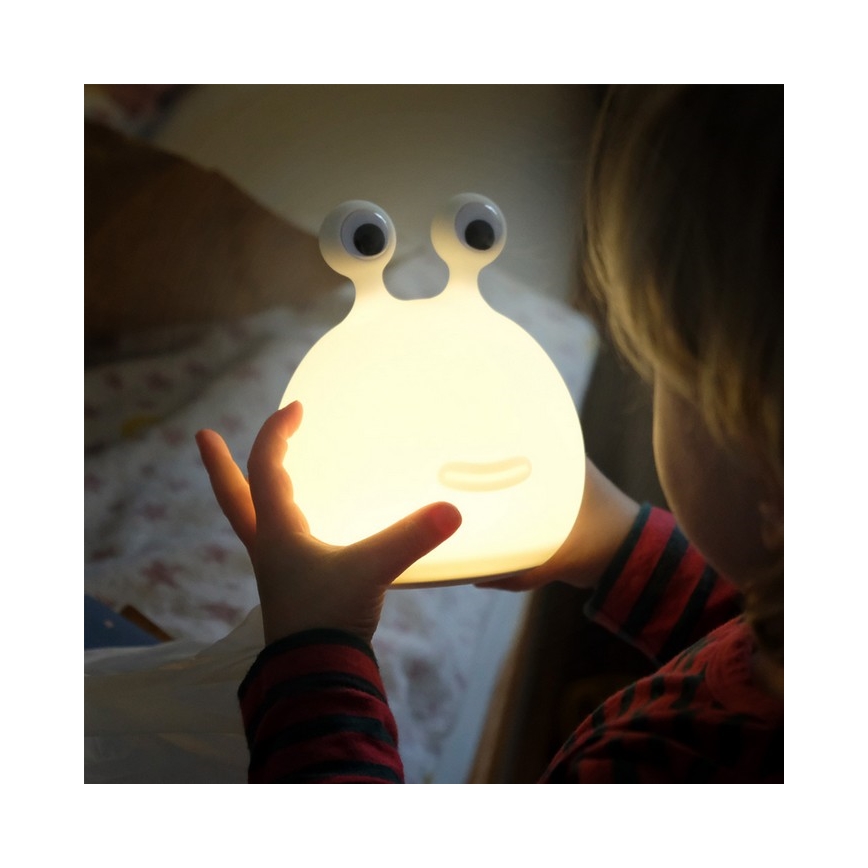 Lampă LED RGB tactilă reîncărcabilă dimabilă pentru copii MegaLight MOMO MOON LED/5V