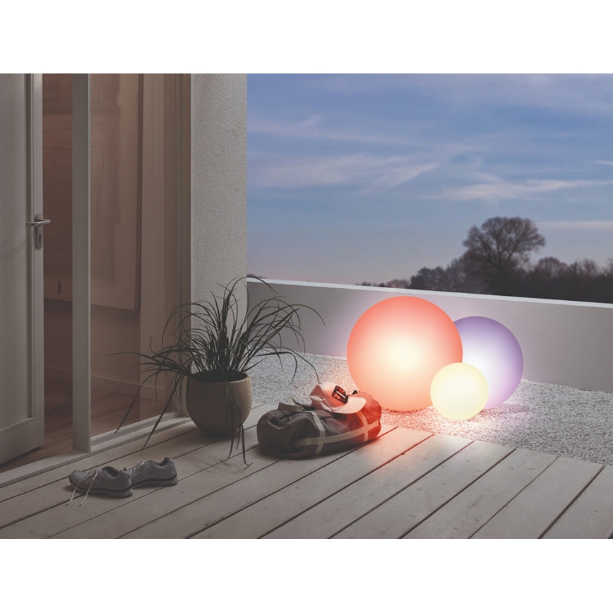 Lampă LED RGBW de exterior Eglo 55788 MONTEROLO-C 1xE27/9W/230V 2700-6500K IP65 d. 50 cm + telecomandă