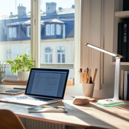 Lampă LED RGBW dimabilă de masă NOBLITE LED/7W/5V 3000/4000/6500K alb