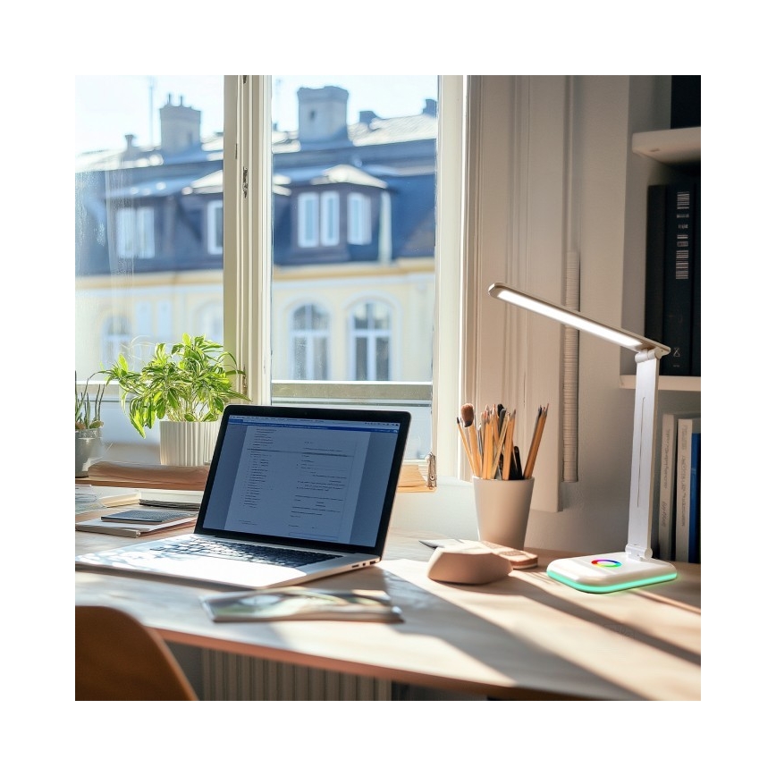 Lampă LED RGBW dimabilă de masă NOBLITE LED/7W/5V 3000/4000/6500K alb