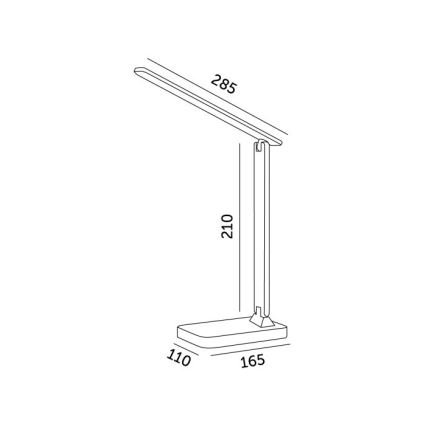 Lampă LED RGBW dimabilă de masă NOBLITE LED/7W/5V 3000/4000/6500K alb
