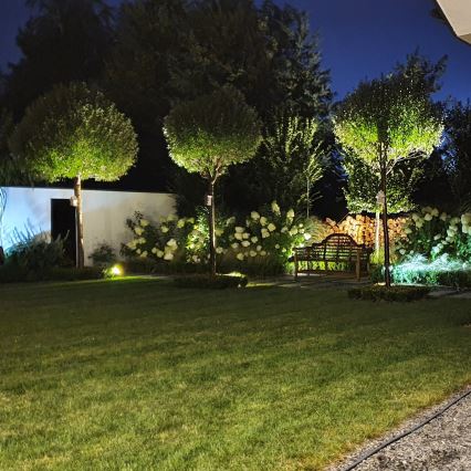 Lampă LED RGBW dimmabilă de exterior BLAKE 1xGU10/4,8W/230V IP65 + telecomandă