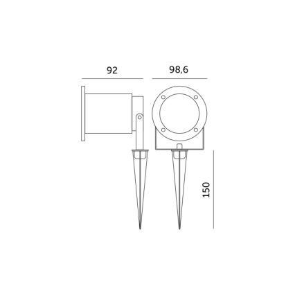 Lampă LED RGBW dimmabilă de exterior BLAKE 1xGU10/4,8W/230V IP65 + telecomandă