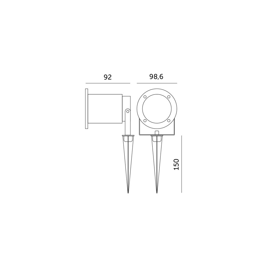 Lampă LED RGBW dimmabilă de exterior BLAKE 1xGU10/6W/230V IP65 + telecomandă